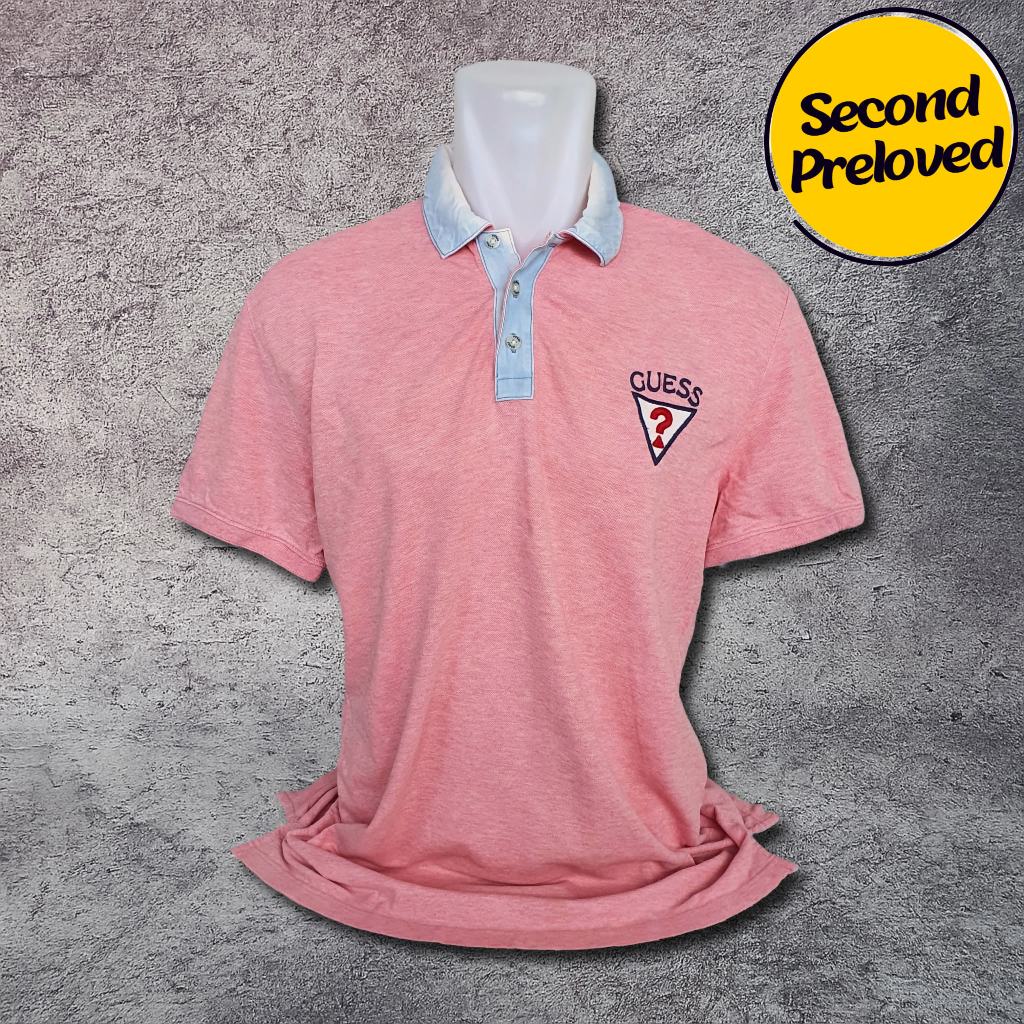 Baju Kaos Polo GUESS - Size L sd XL / Lebar Dada 55 cm - Original - Second