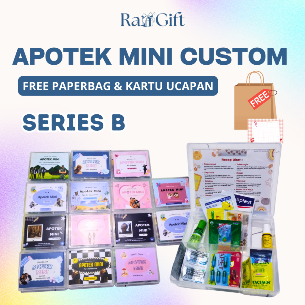 [SERIES B] Apotek Mini Gift Box | Kado Untuk Pacar | Emergency Box Obat Mini Lucu & Estetik