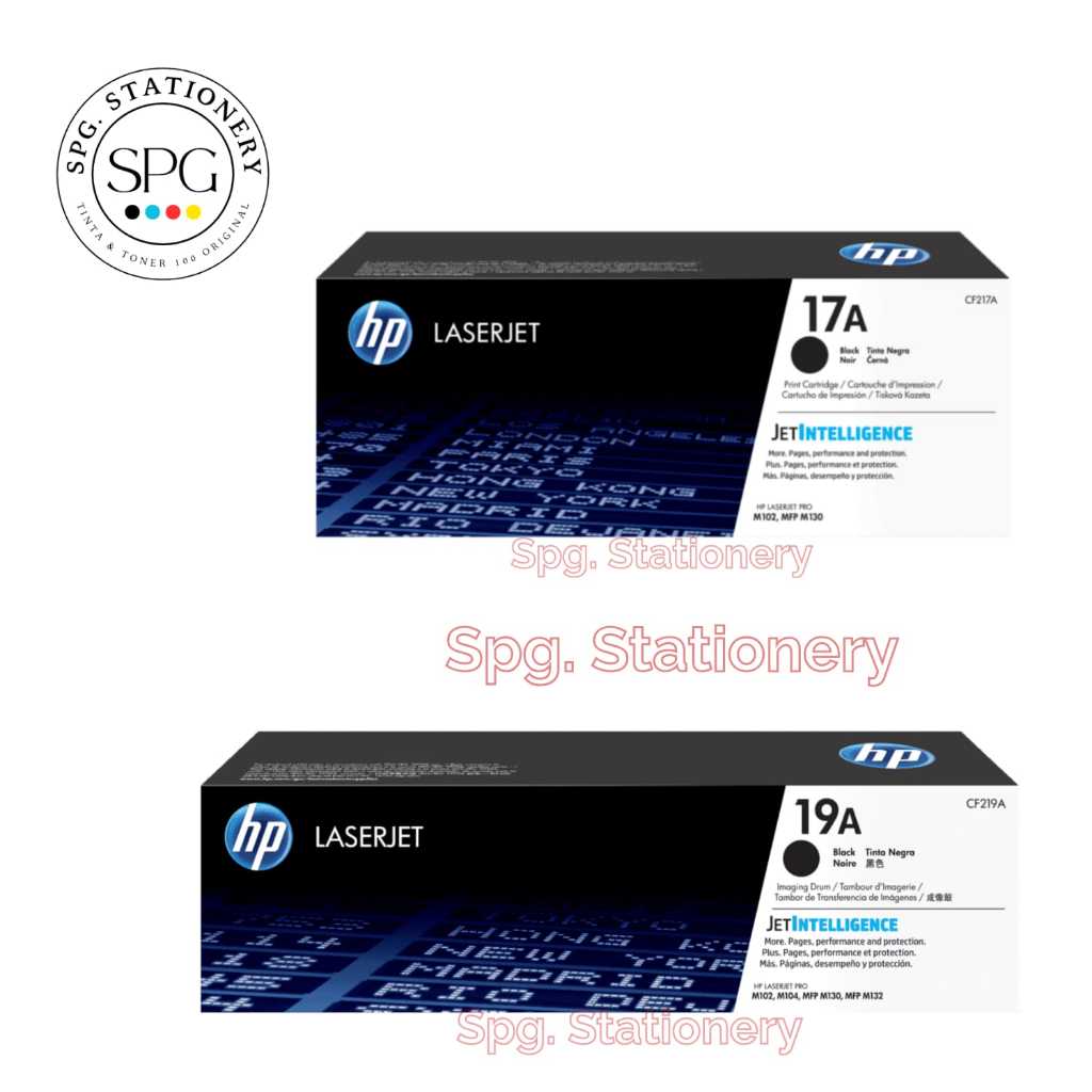 Toner HP 17A Black Original monocrhome (CF217A) & Drum hp 19A (CF219A)  For  printer HP LaserJet : H