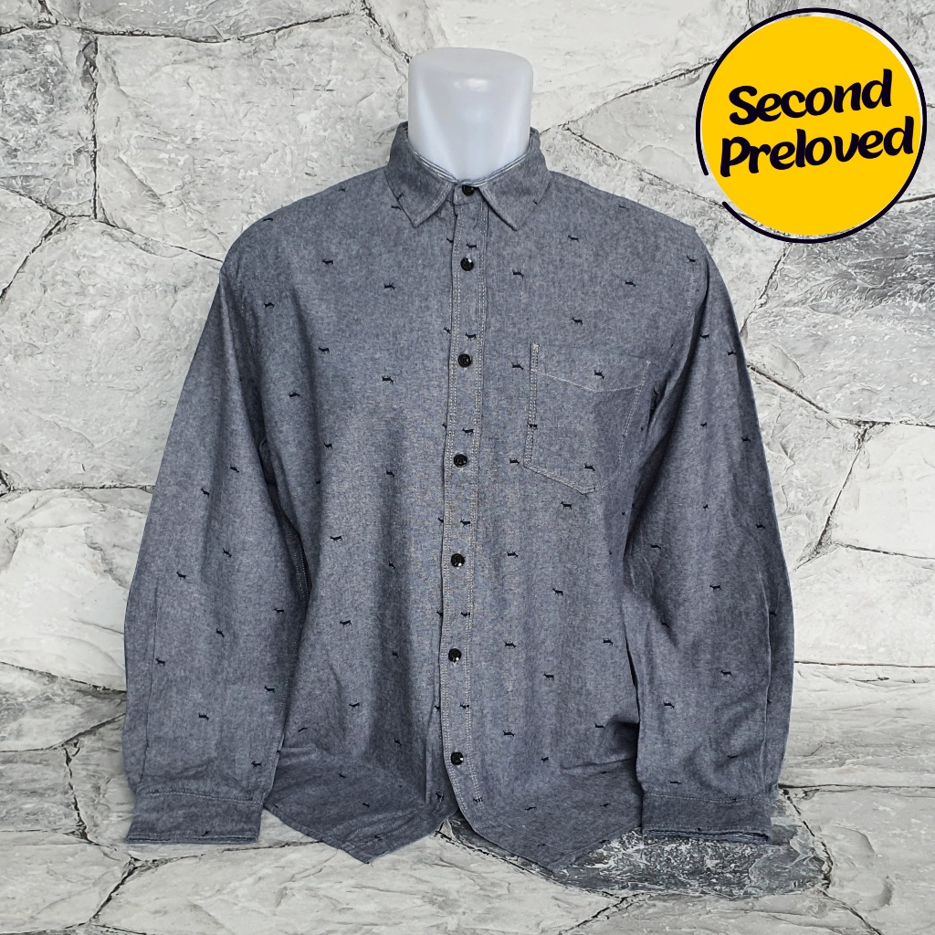 Baju Kemeja Panjang HUGO SELECTION - Size XL / LD 56 cm - Original - Used