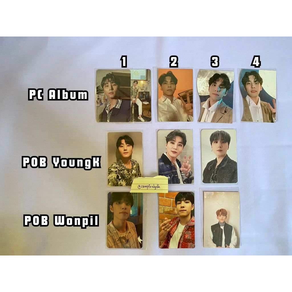 DAY6 Young K Wonpil Photocard Album POB Negentropy RTM Eternal Gluon