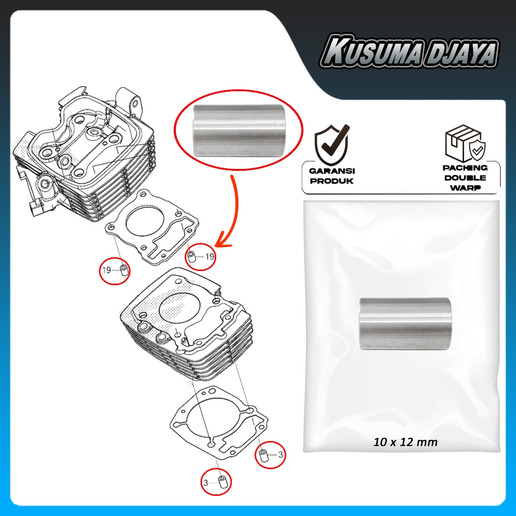 PIN DOWEL BOSH BLOK HEAD BORING VERZA CRF 150 SATUAN 10X12MM