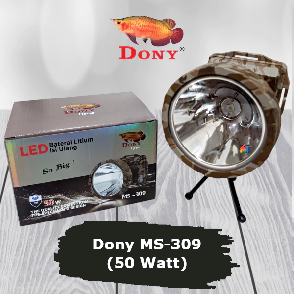 TERMURAH Senter Kepala Dony MS-309 SO BIG (50 Watt) / Dony Senter Kepala MS309 / MS 309 (Gratis Trip
