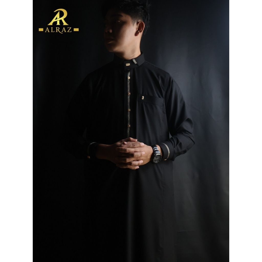 jubah Alraz al baithar hitam/jubah alraz hitam