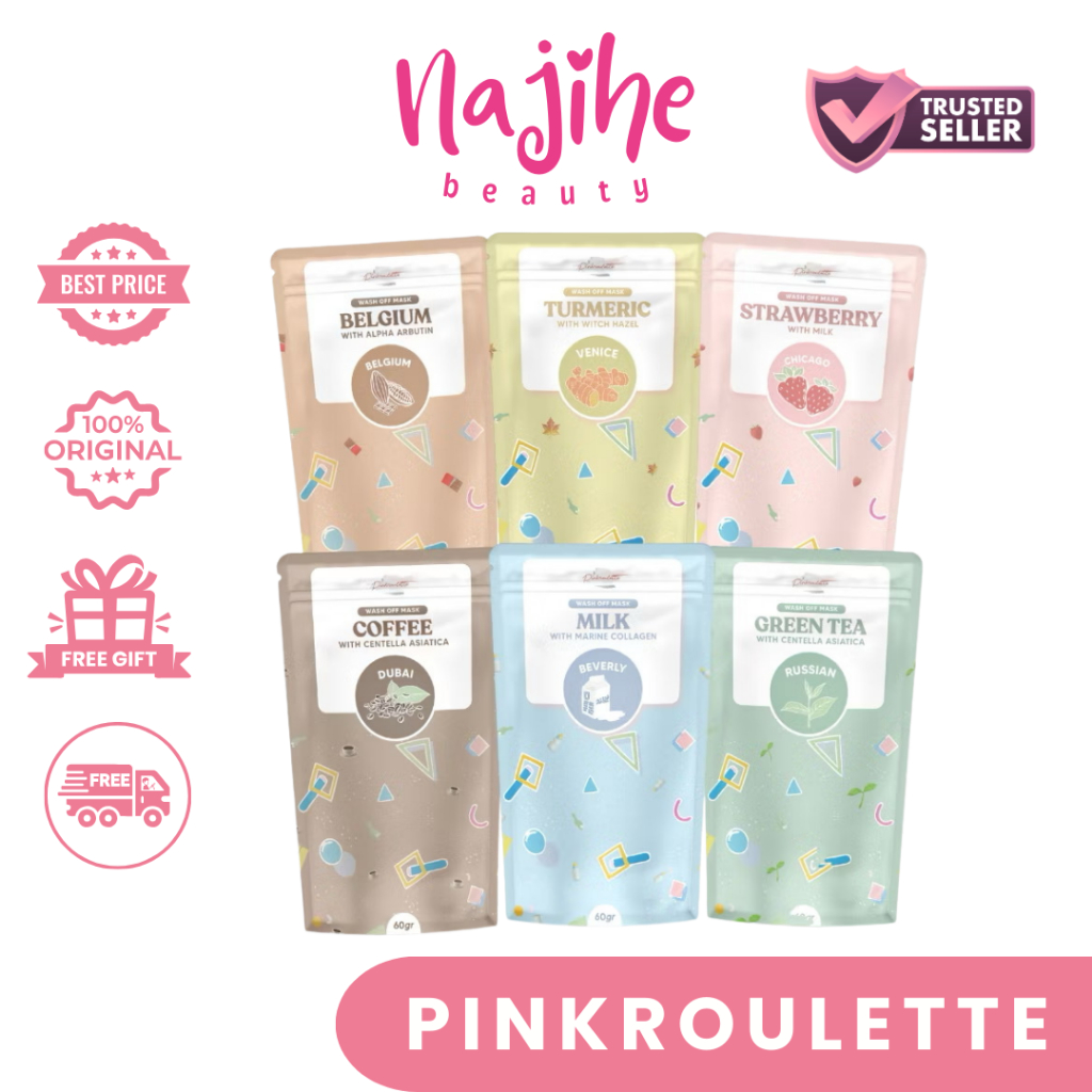 Najihe - PinkRoulette Masker Organic FaceMask