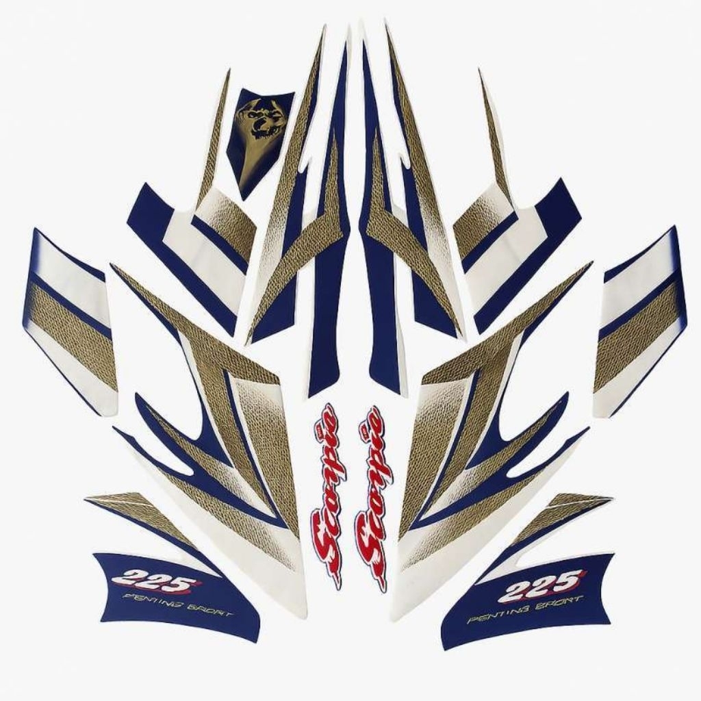 Striping stiker body motor yamaha scorpio 2004 stiker list bodi yamaha scorpio tahun 2004