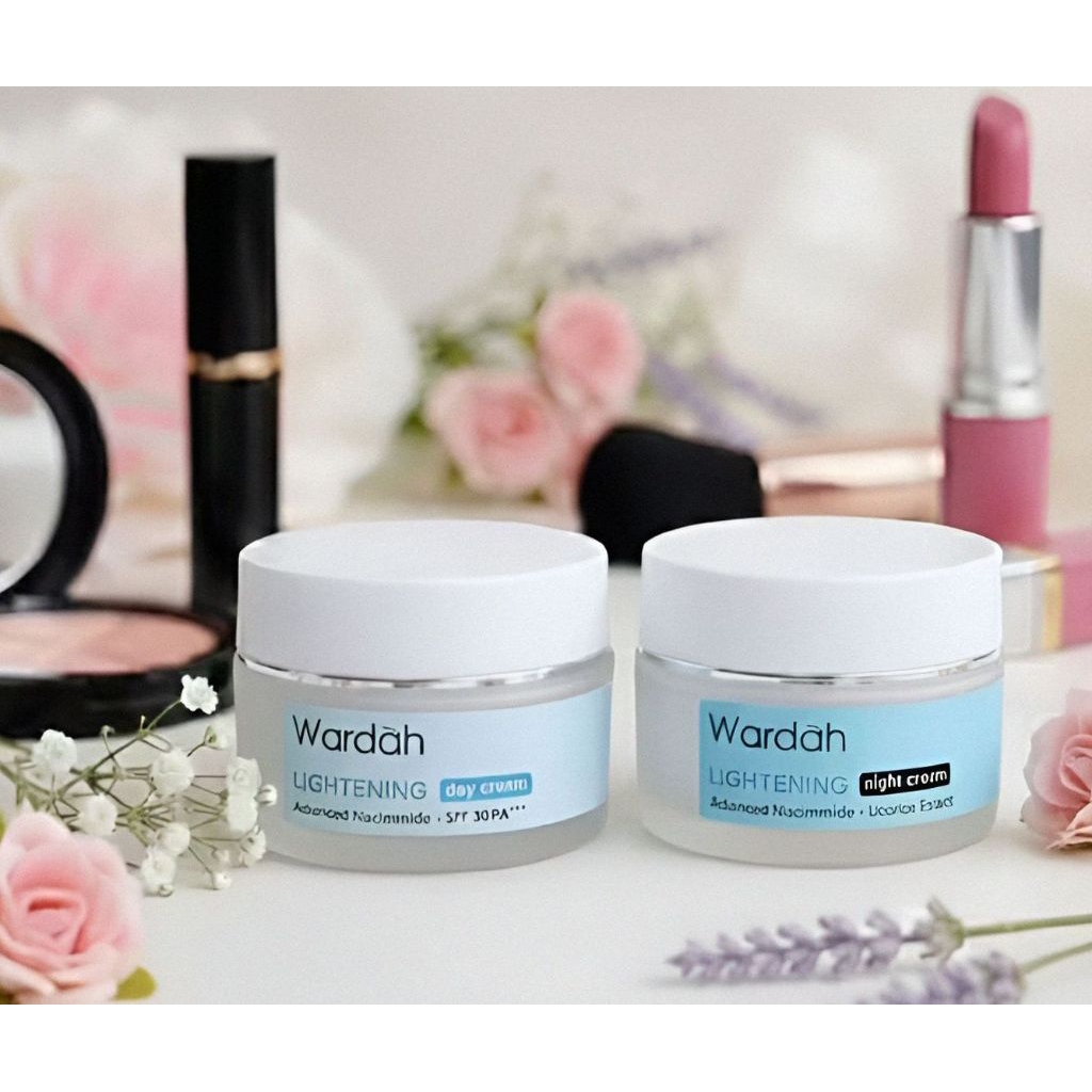 WARDAH Lightening Cream day & night Paket Cream Pencerah Wajah..