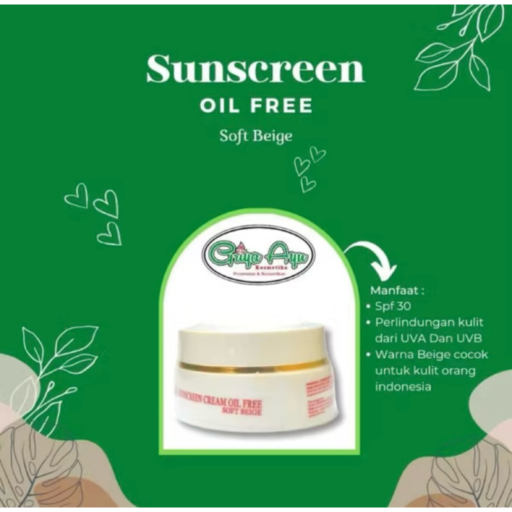 SUNSCREEN OILY FREE GRIYA AYU