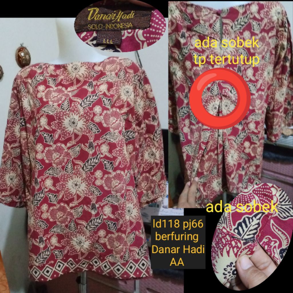 blouse batik/atasan batik cewek Danar hadi