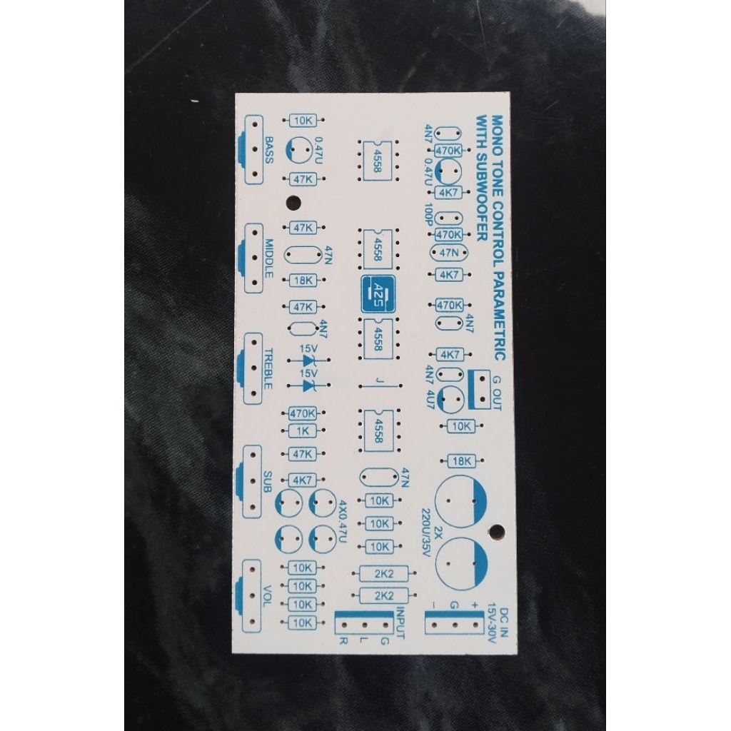 PCB Mono Tone Control Parametrik 4558 With Subwoofer SH 375