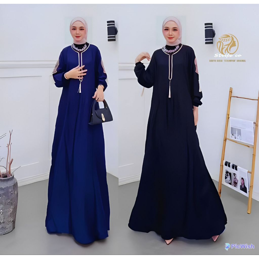 Abaya Dubai Terompah ORIGINAL import