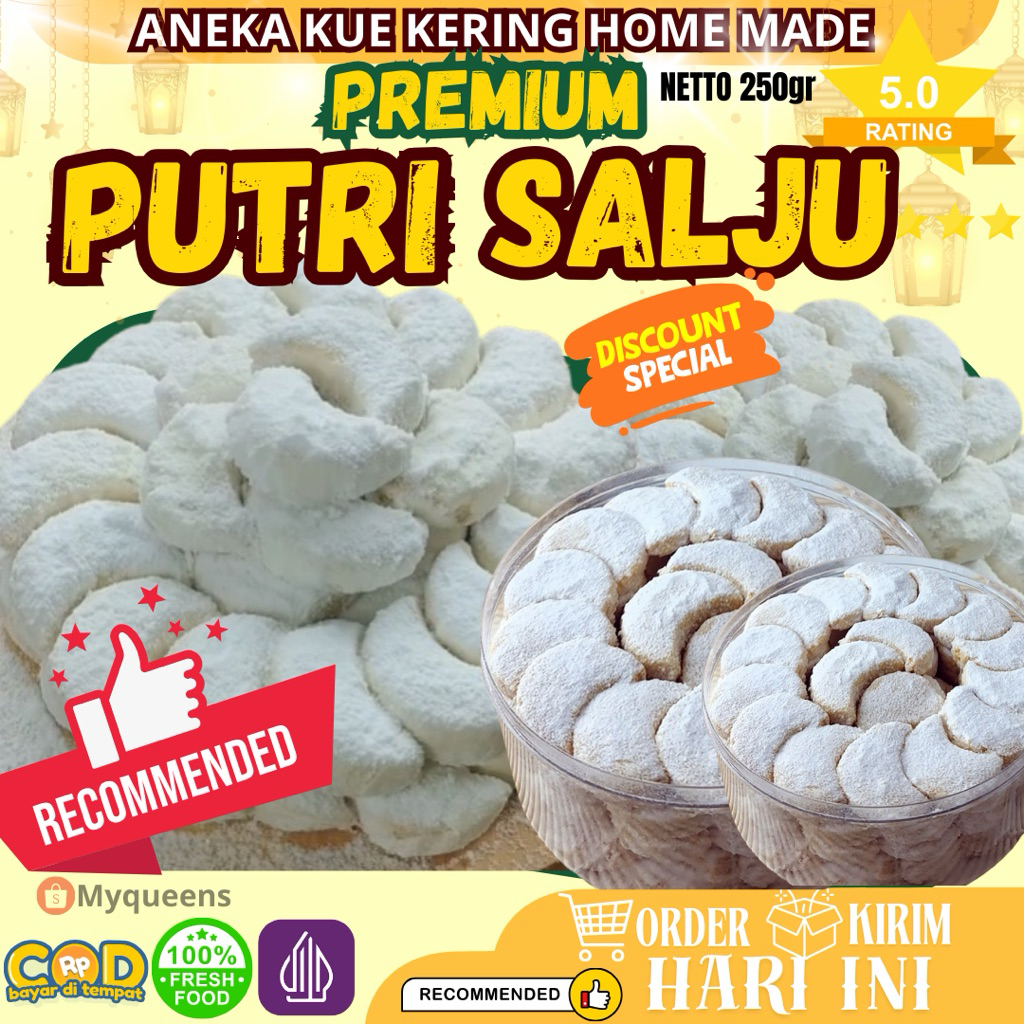 (FRESH OVEN) PUTRI SALJU 250g kue kering lebaran idul fitri christmas natal tahun baru HOME MADE ENA
