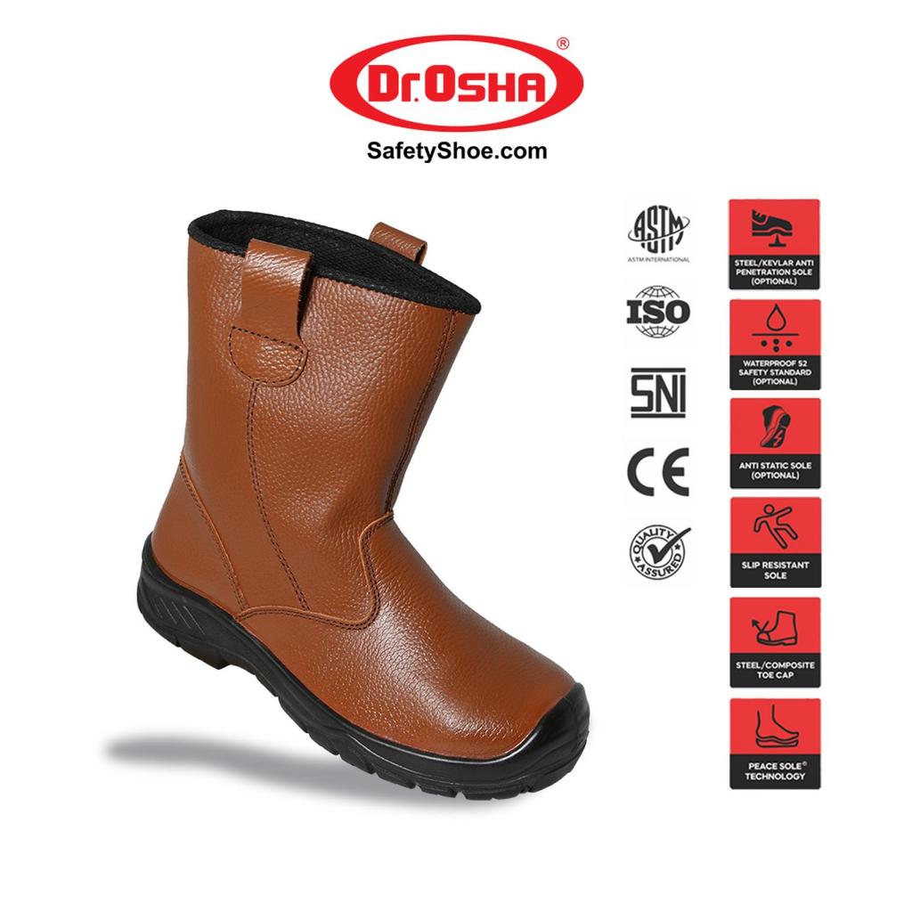 SEPATU SAFETY DR OSHA 3398 NEVADA BROWN ORIGINAL 100% - SAFETY SHOES BOOTS DR OSHA NEVADA BROWN