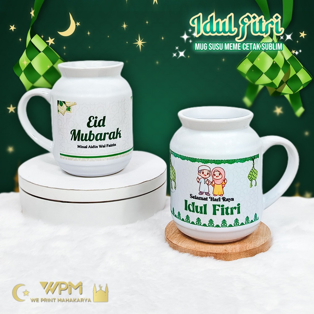 MUG LEBARAN CUSTOM / MUG MEME CUSTOM  NATAL PACKING BOX PITA AND CARD / MUG NATAL ECERAN / MUG CUSTO