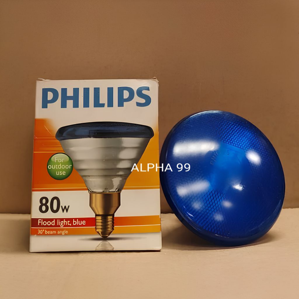 Lampu Sorot Philips PAR38 80W, BIRU Original PHILIPS
