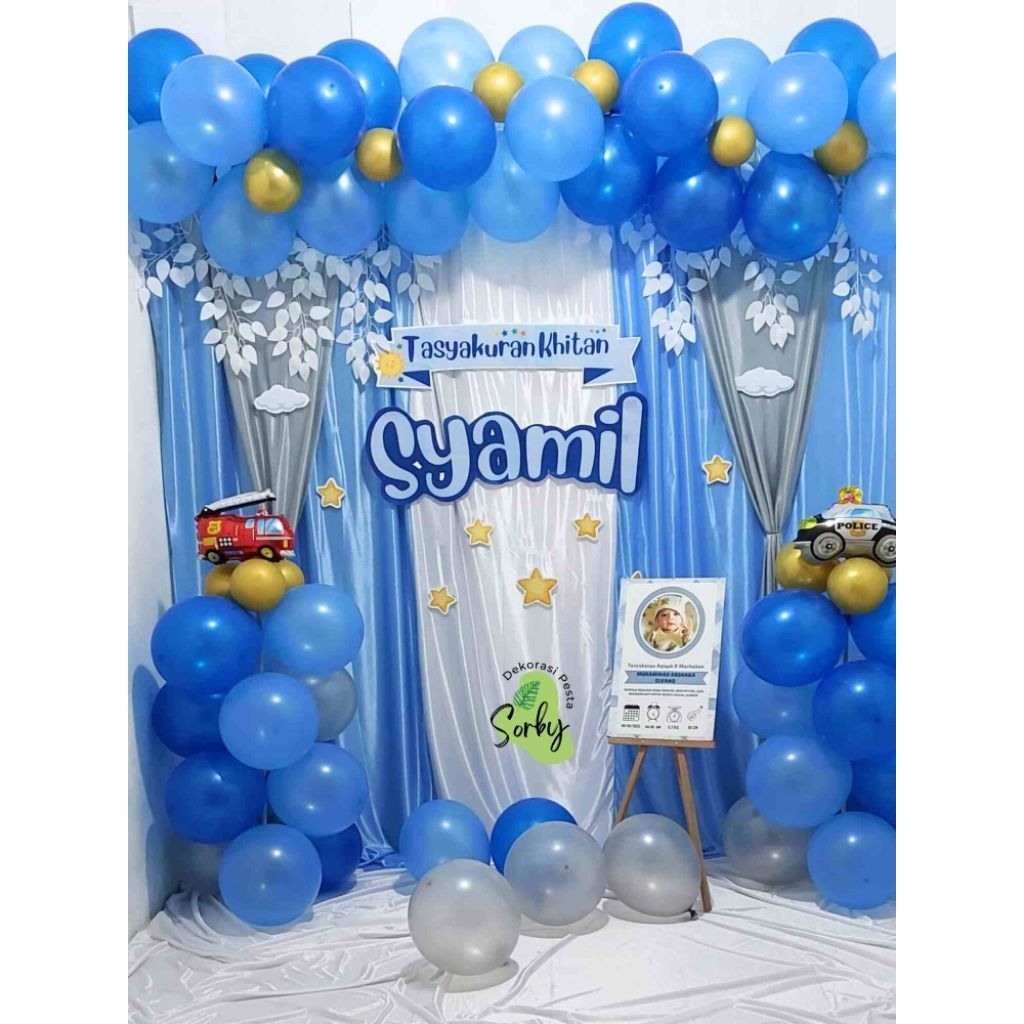 Dekorasi Aqiqah Backdrop Paket Dekorasi Aqiqah Backdrop Background Khitan Ultah Tedak Siten Backdrop