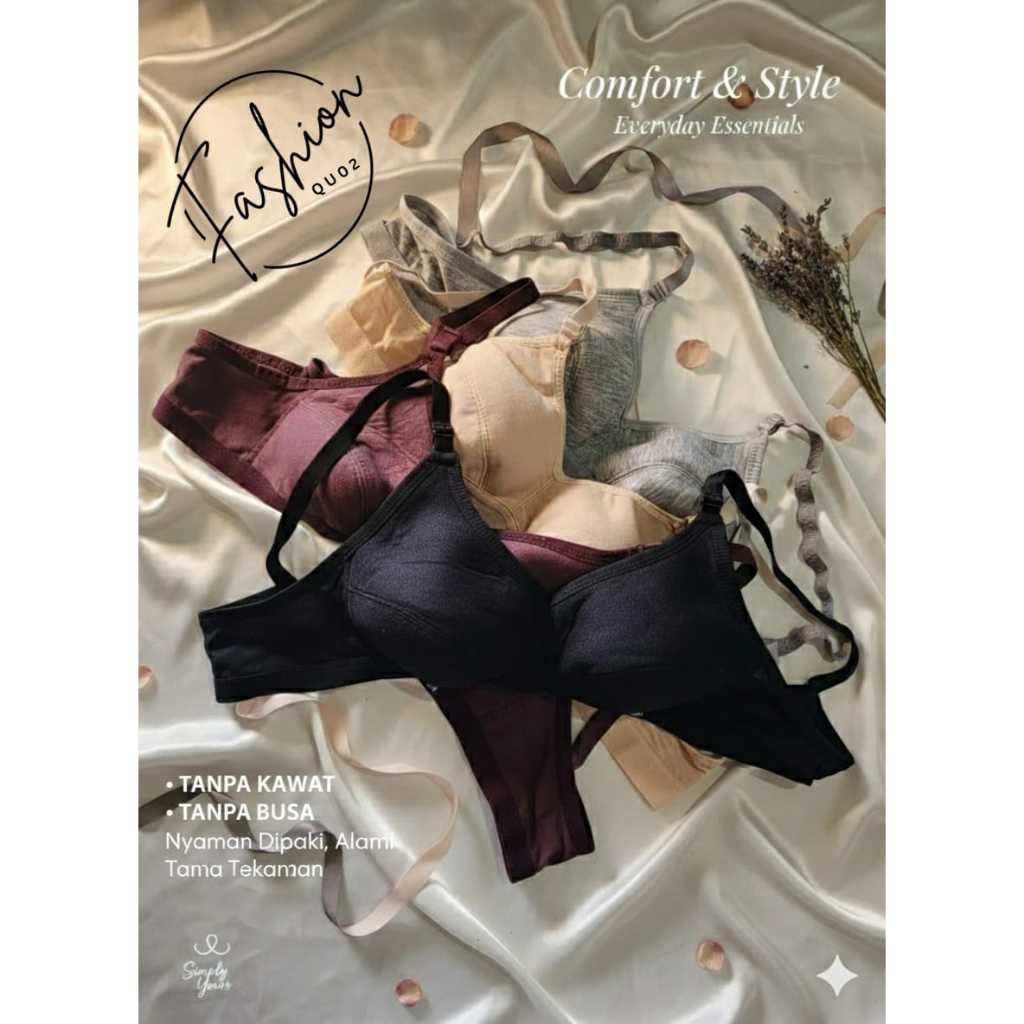 BH 3PCS & 6 PCS PAKET BH WANITA LUXURY SUPER MEWAH BAHAN FULL KATUN