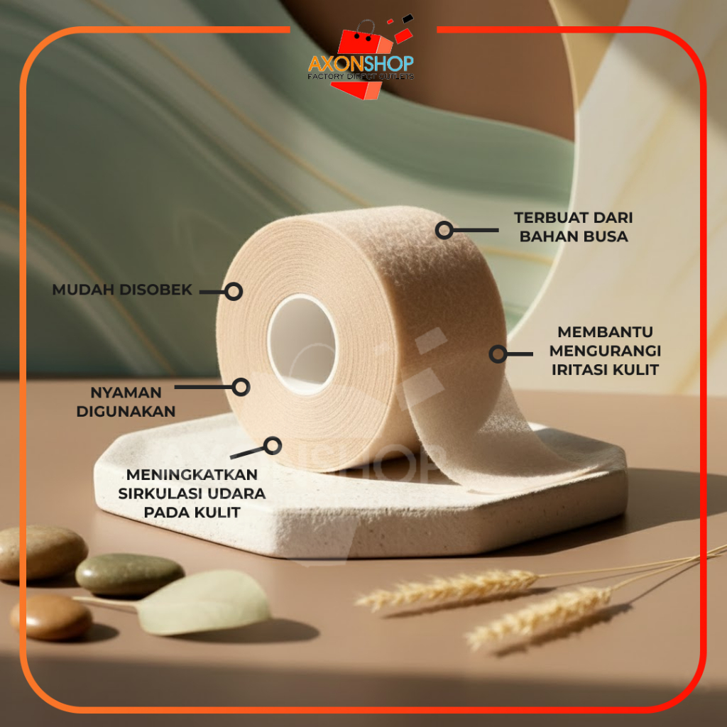 AXON  Foam Tape Underwrap Sport |Taping busa | Tangan, Kaki, Jari (Perban Ringan)