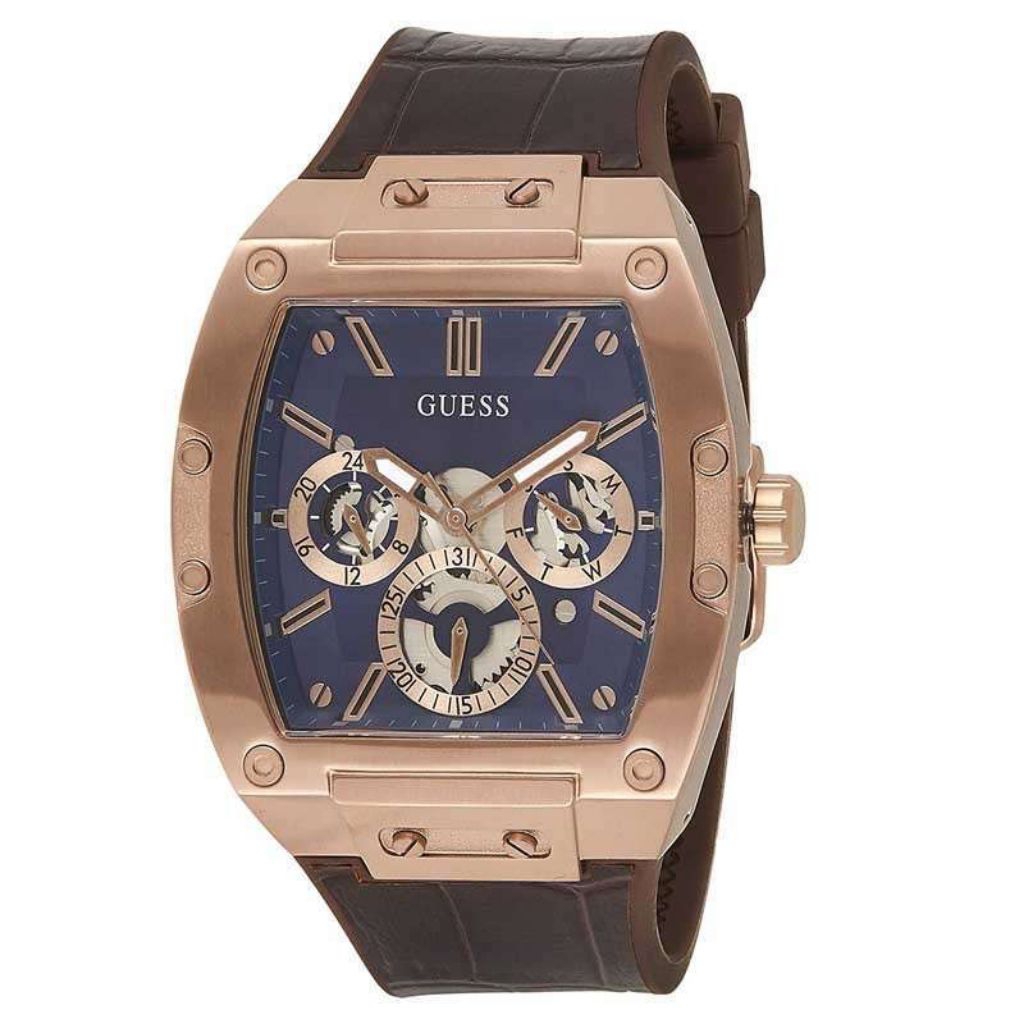 Guess Watches GUESS GW0202G2 Original PHOENIX Jam Tangan Pria Analog Brown Biru
