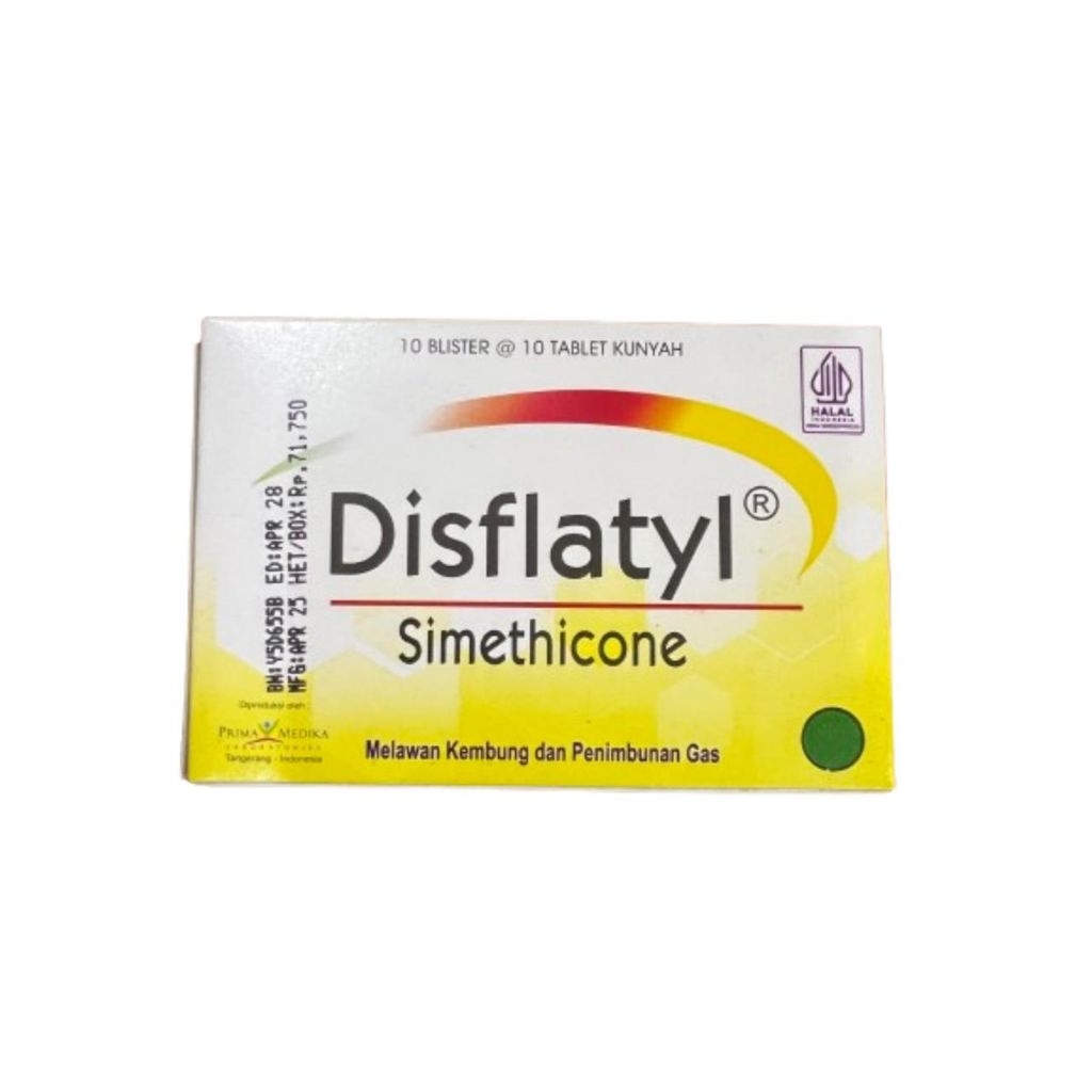 Disflatyl Simethicone tablet kunyah box isi 100 tab