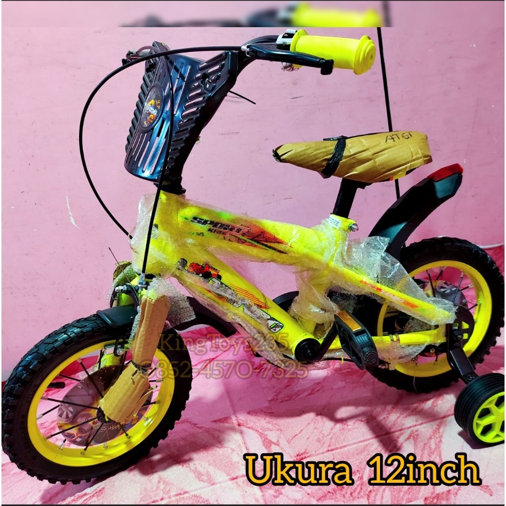Sepeda Anak Ban Hidup Pompa Angin Ukuran 12 Inch 12" Laki2 Laki Cowok Vleg Rangka Besi Fleg Ban Peng