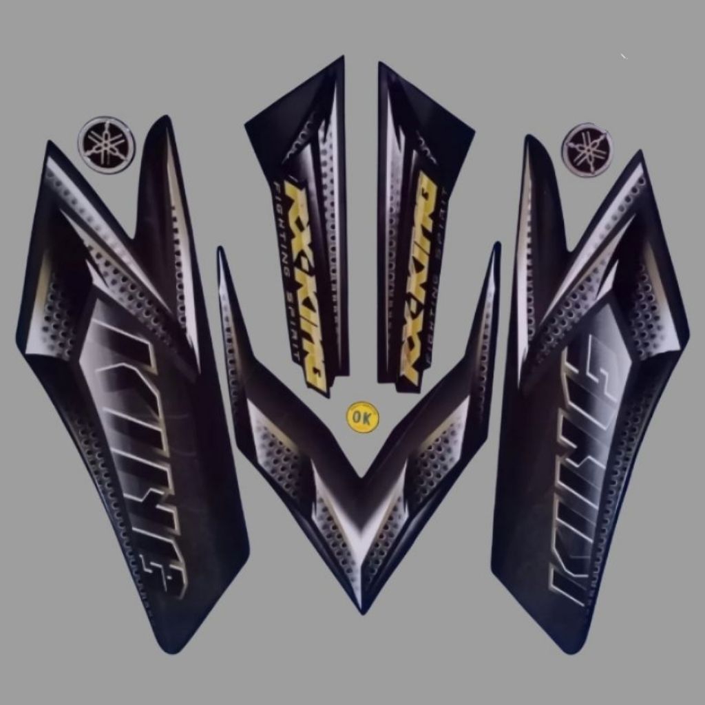 Fullset Striping Stiker Polet Motor Yamaha RX KING 2008 Sticker List Body Rx King 2008 Hitam