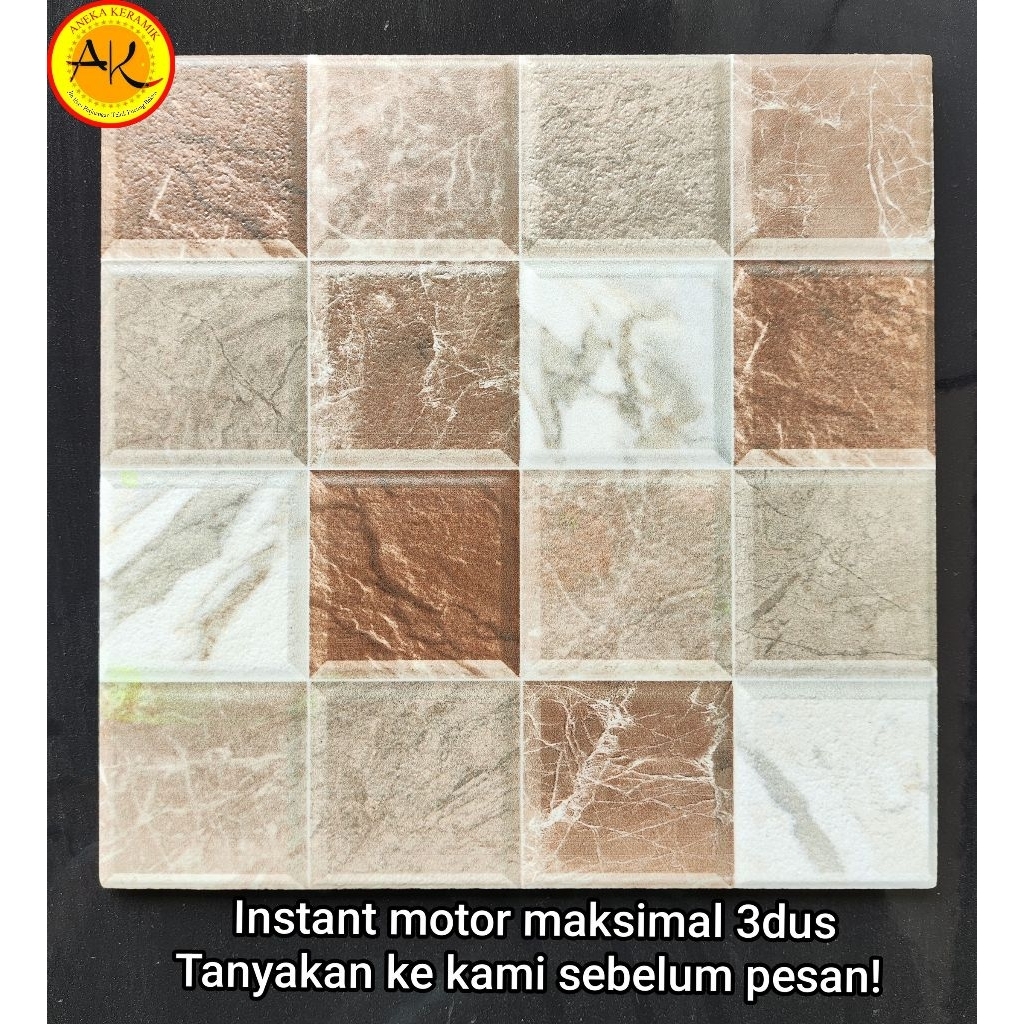 Keramik Lantai Kamar Mandi Kasar Motif Marmer Timbul 25x25 Axelle Beige