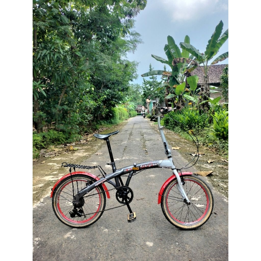 sepeda lipat ring 20 inci original evergreen