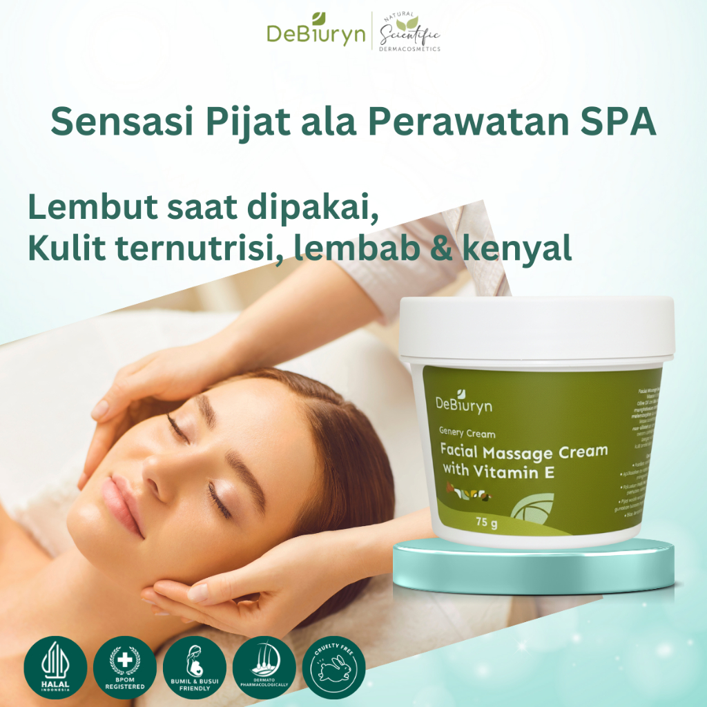 DeBiuryn Genery Facial Massage Cream - Krim Pijat Wajah