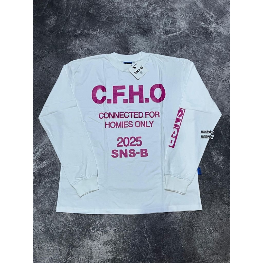 LONG SLEEVE CFHO WHITE PINK SZ L