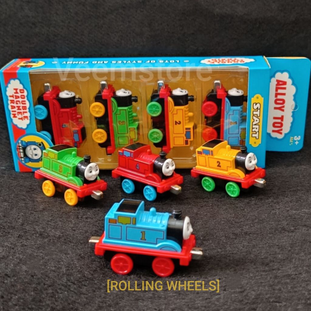 Die Cast Mainan Kereta Api Train Thomas and Friends 4pcs Magnetic
