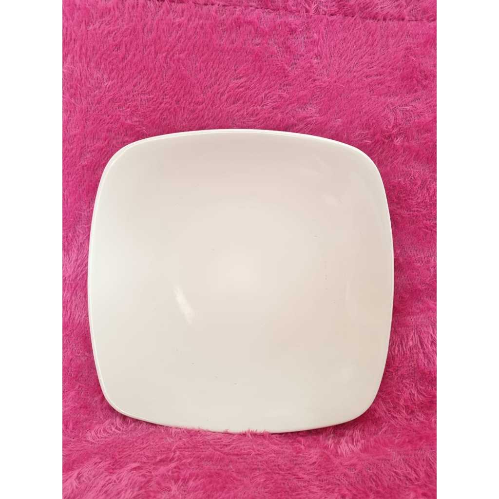 PIRING KERAMIK SEGI EMPAT MURAH/PIRING KERAMIK BESAR/PIRING PUTIH