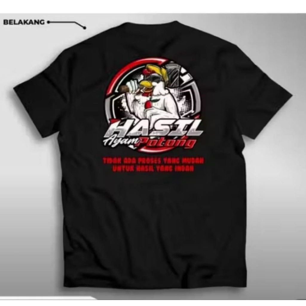 Kaos Hasil Ayam Potong Kaos Distro Unisex