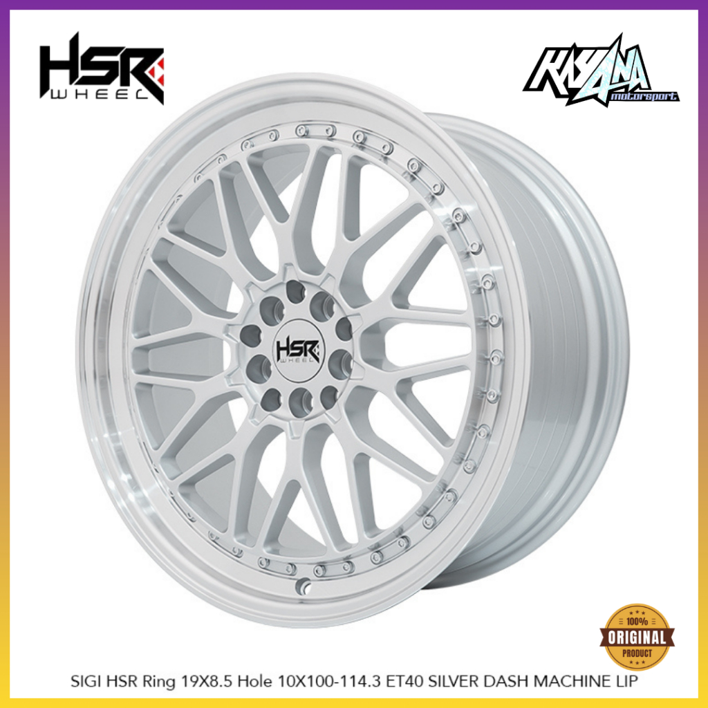 Pelek Racing HSR SIGI R19 Dobel Pcd 5x100/5x114,3 Cocok Untuk Innova Civic Turbo Mazda CX5 Dll