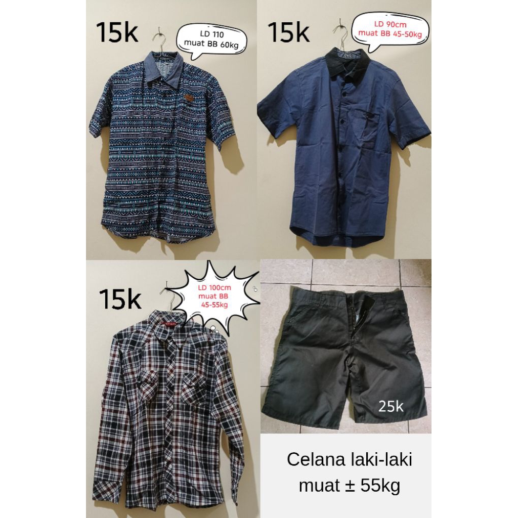 preloved celana panjang || plvd baju pria || baju laki laki