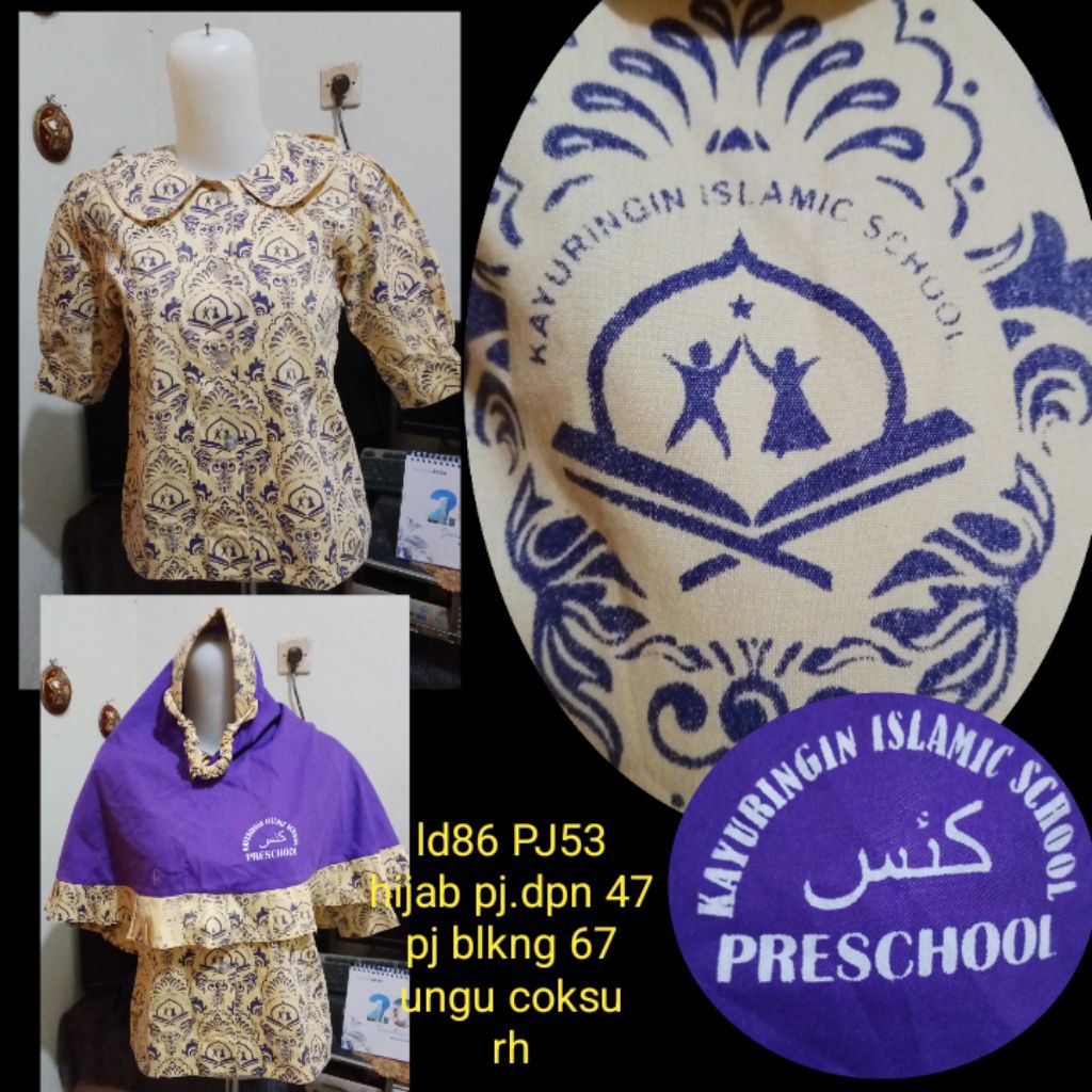set batik kayuringan Islamic school(rh)