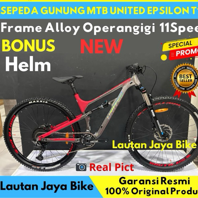 sepeda MTB 29 United epsilon T1.1 /T2.1 alloy 12 speed