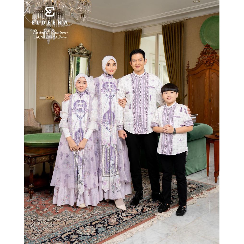 Sarimbit Mewah Eldeena Syari Launarayya Premium Series | Sarimbit Lebaran 2026 | Sarimbit Keluarga |