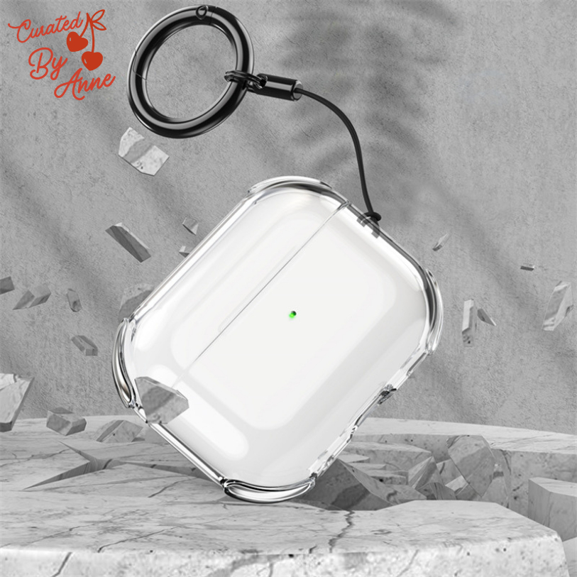 Case Pelindung Apple Airpods Pro 3 Pro 2 Kulit Leather Lembut Protective Cover - Transparent Soft Sh