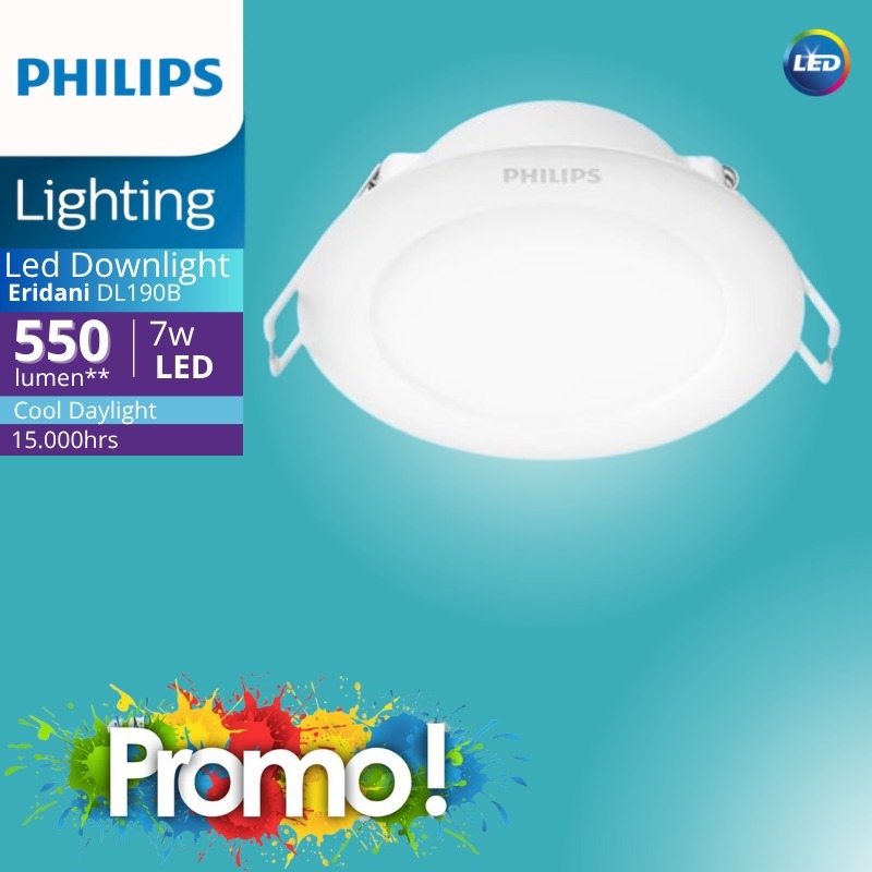 Philips ERIDANI Downlight LED 7W Warna Cool Daylight