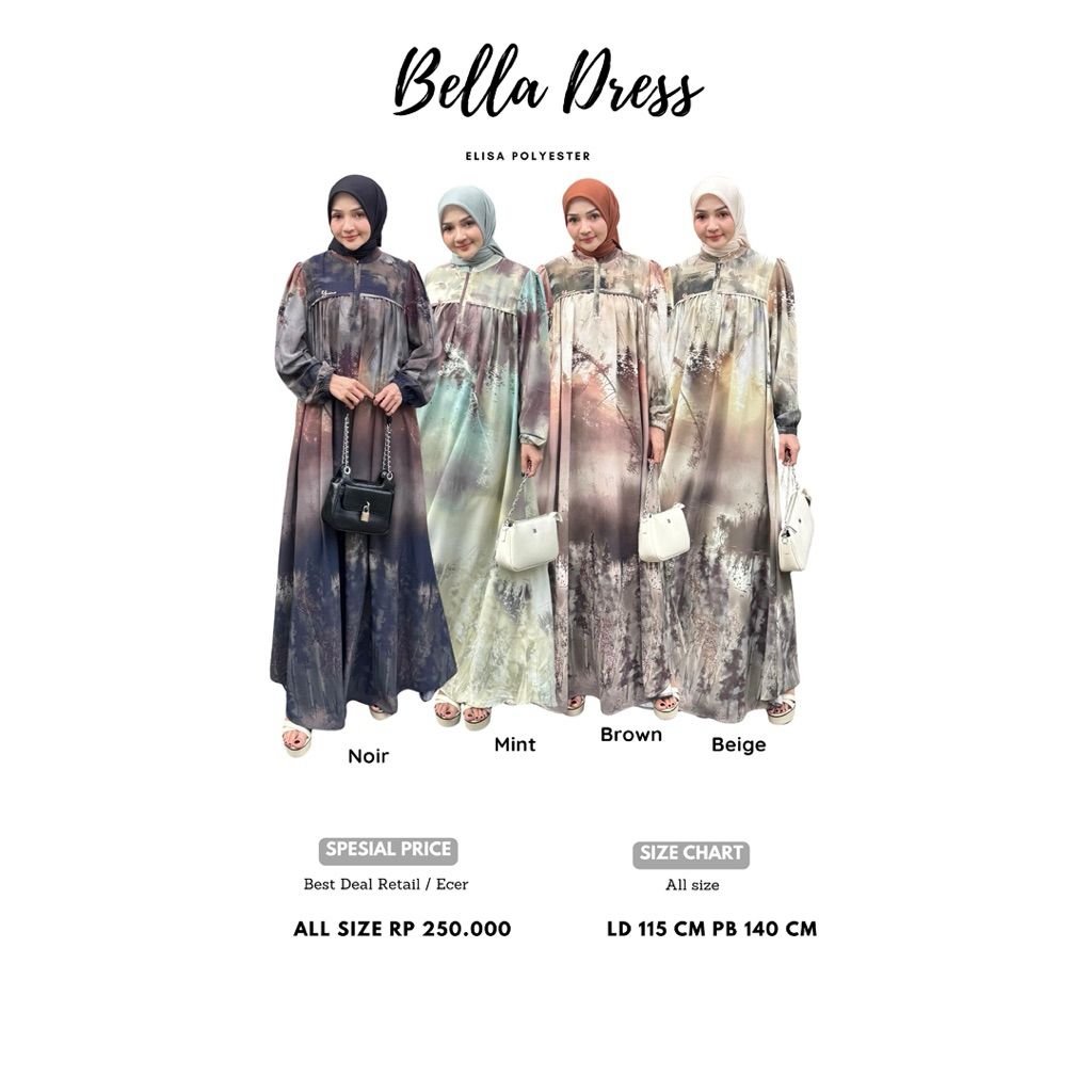 Bella dress yumna // Raya gamis dress yumna // gamis armany // gamis lebaran