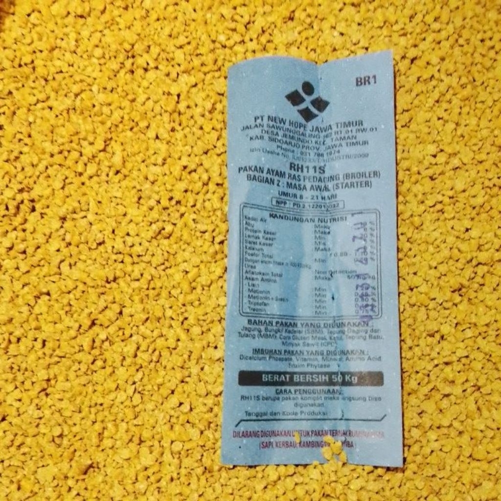 RH11 S New Hope 1KG Pakan Ayam Ras Pedaging