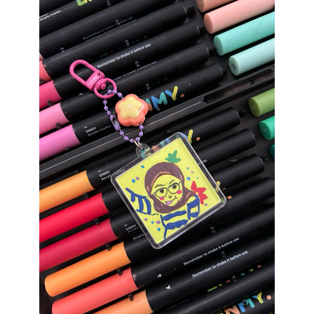 KEYCHAIN ACRYLIC CUSTOM ORDER BOLAK BALIK GANTUNGAN KUNCI AKRILIK HANDMADE