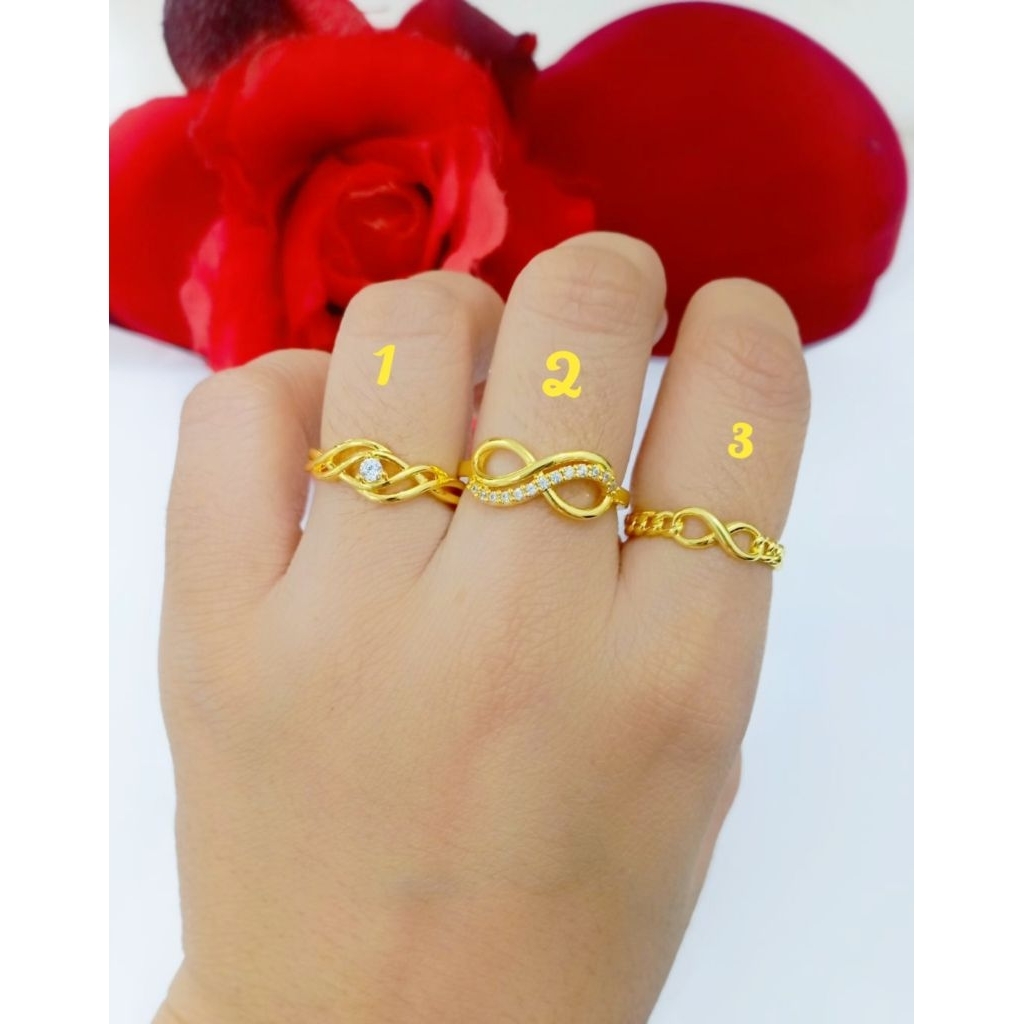 TERMURAH  CINCIN LAPIS EMAS 24KARAT+ LAPIS KRISTAL 24KARAT