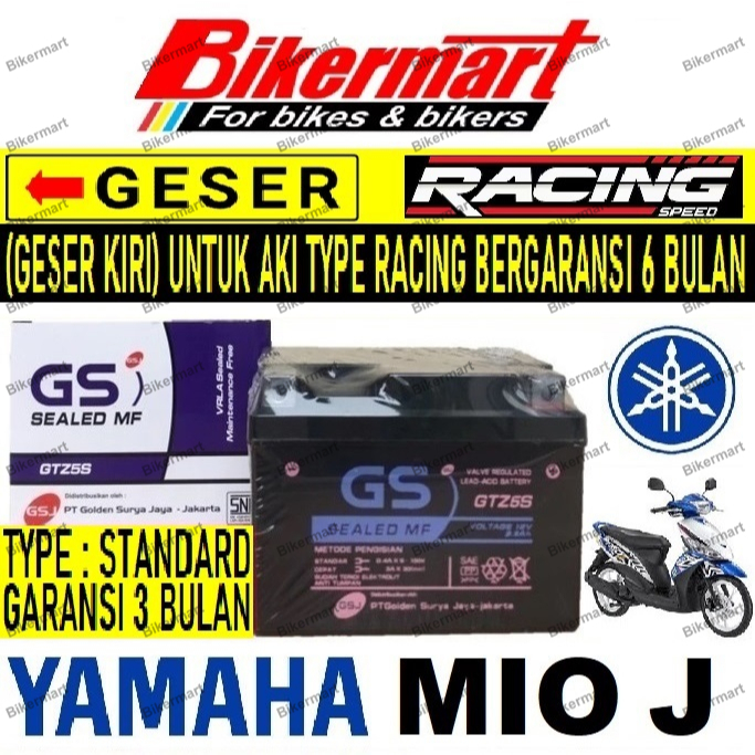Aki Motor Yamaha Mio J GTZ5S Accu Kering MF
