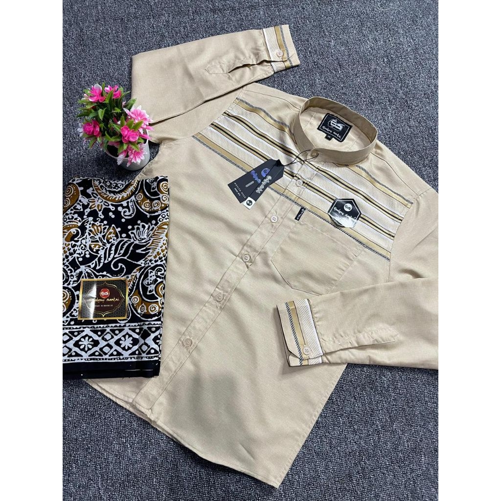 Galery Santri Baju Kemko Motif Salur Anak Bahan Katun Madinah Songket Estimasi Kelas 3 SD Sampai 7 S