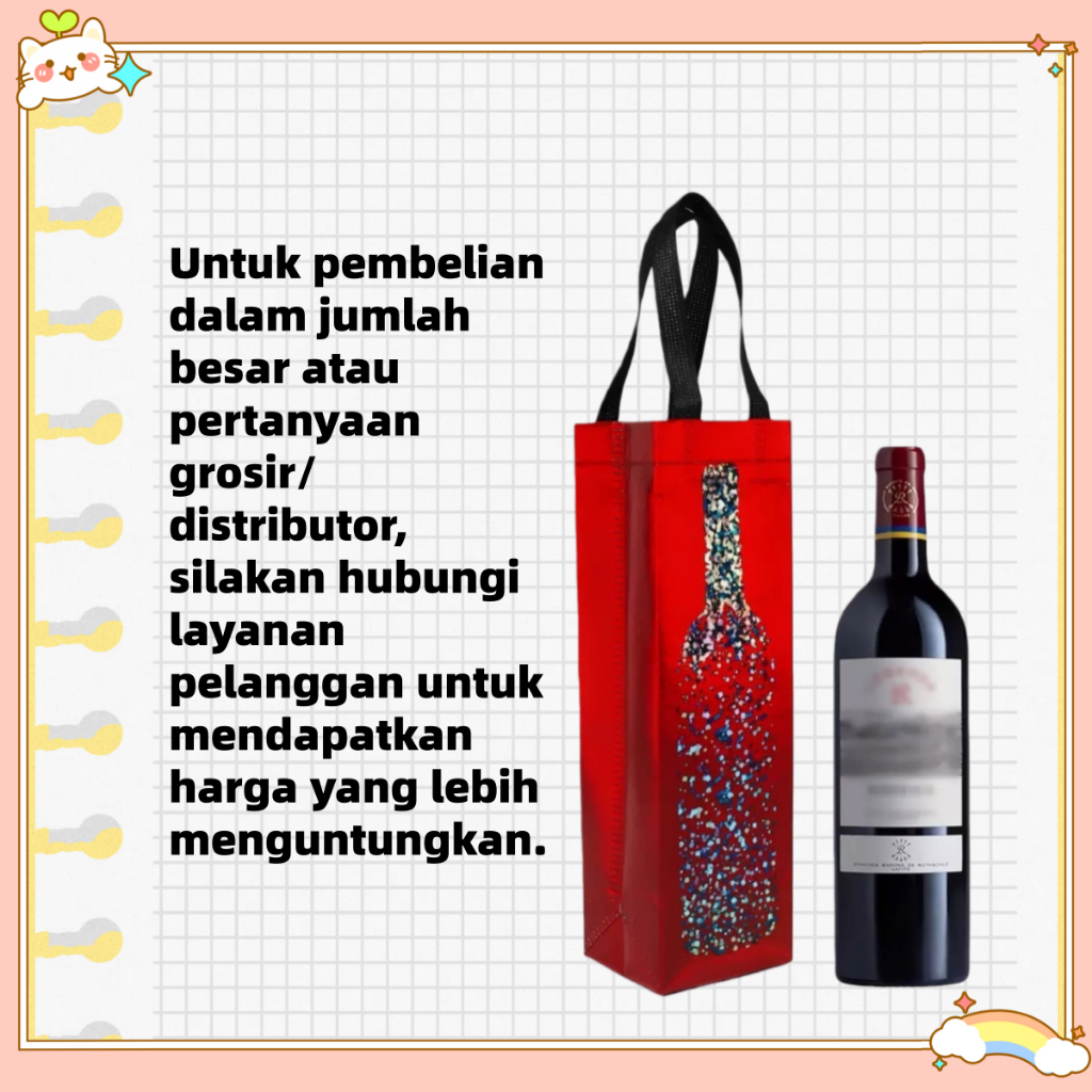Paper Bag Wine Seri Kraft / Tas Paper Bag Souvenir Botol Minum / Paper Bag Tumbler / Paper Bag / Pap