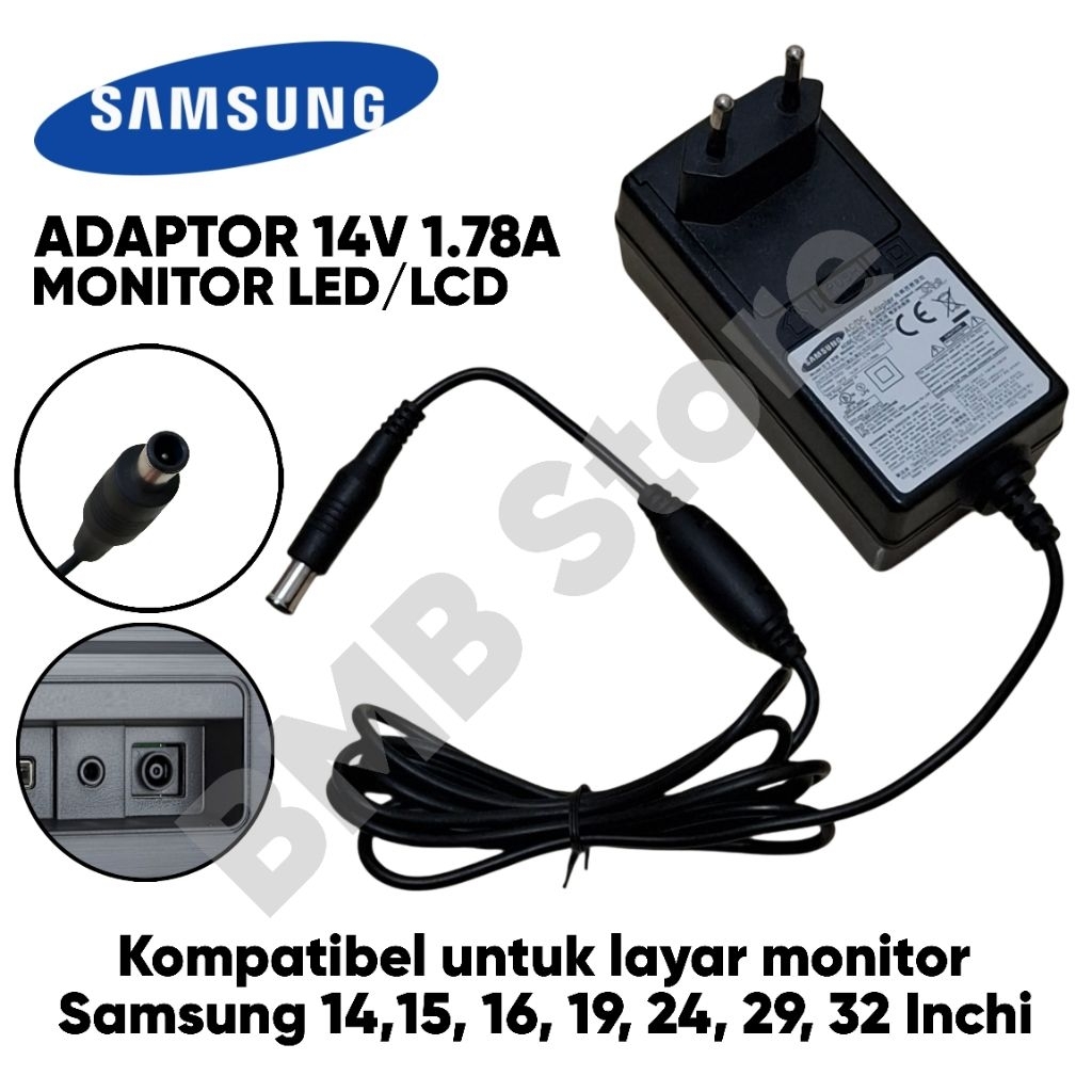 Adaptor Samsung 14v 1.78a Layar Monitor PC/TV LED