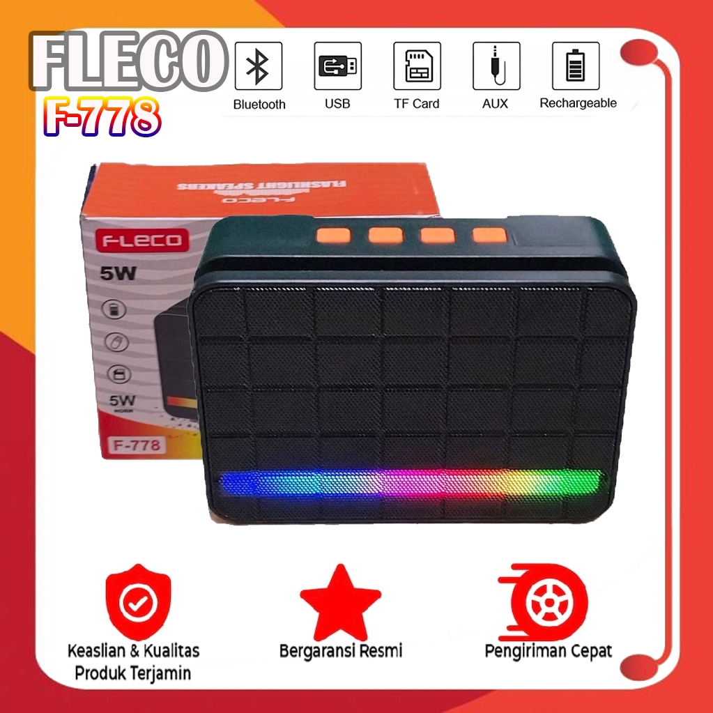 SPEAKER SUPER BASS FLECO F-778 MANTAB BASS NYA