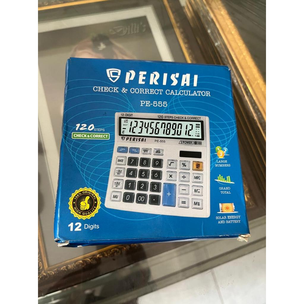 Kalkulator Perisai PE-555 12 Digit Untuk Perhitungan Akurat Dan Tahan Lama